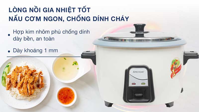 Nồi cơm điện nắp rời Apechome APH-RC160 - Hàng chính hãng