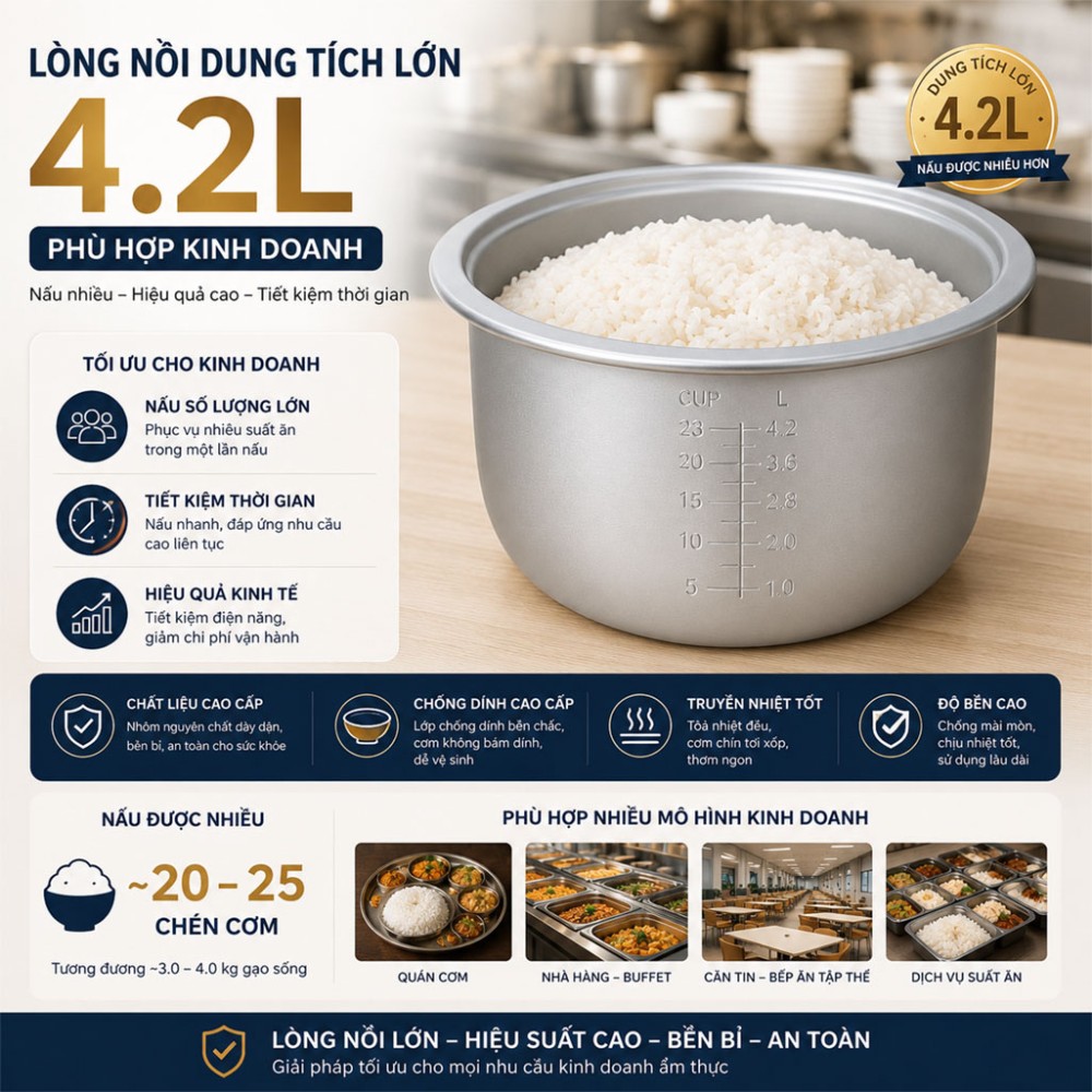 Nồi cơm điện nắp rời SRAPP SH-1688 - Hàng chính hãng
