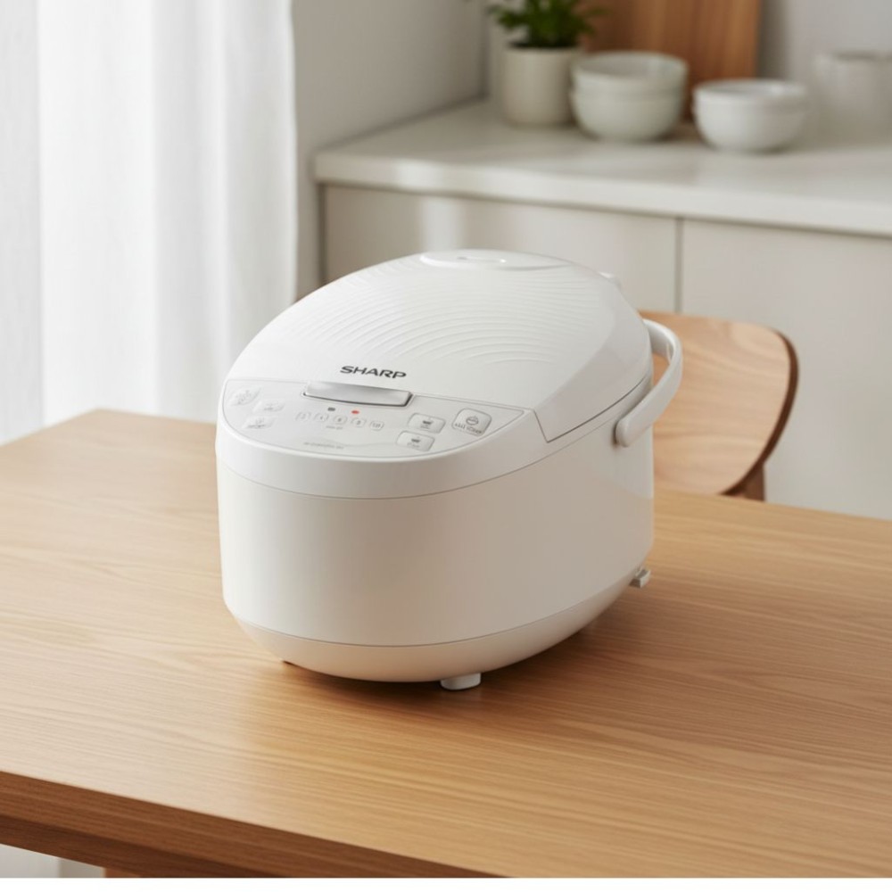 Nồi cơm điện tử Sharp 1.5 lít KS-COM150EV-WH - Hàng chính hãng