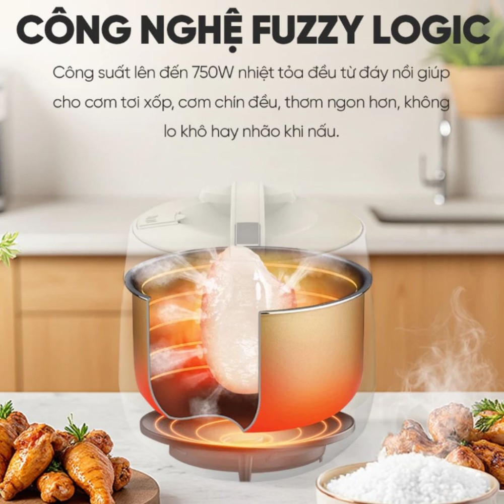 Nồi cơm điện tử Sharp KS-COM1875I-RS 1.8 lít - Hàng chính hãng