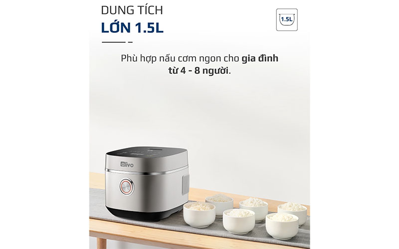 Nồi cơm điện tử Olivo RC86 - Hàng chính hãng