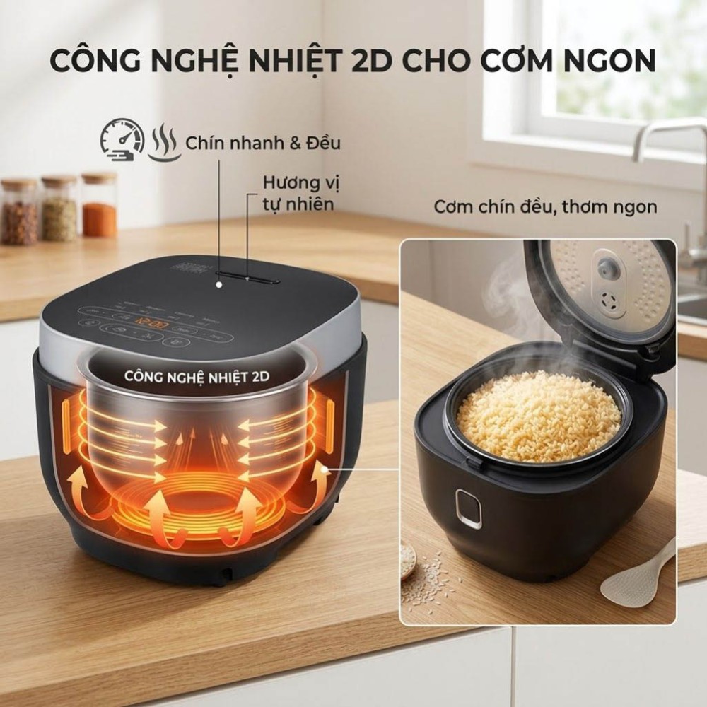 Nồi cơm điện tử 1L Sharp KS-COM1029MV-SL - Hàng chính hãng