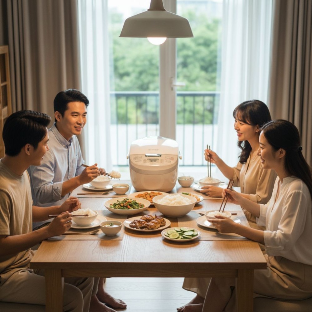 Nồi cơm điện tử 1.8L Sharp KS-COM192EV-GY - Hàng chính hãng