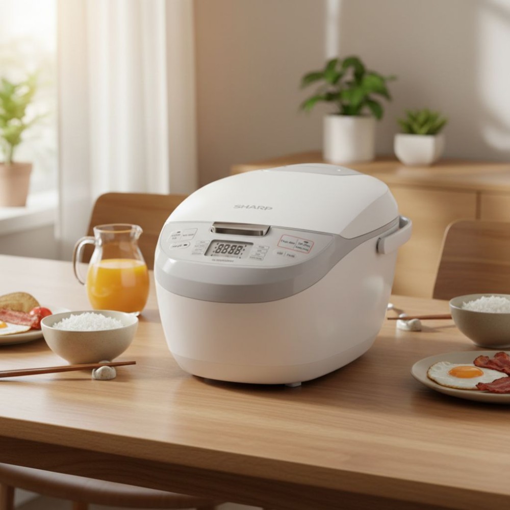 Nồi cơm điện tử 1.8L Sharp KS-COM192EV-GY - Hàng chính hãng
