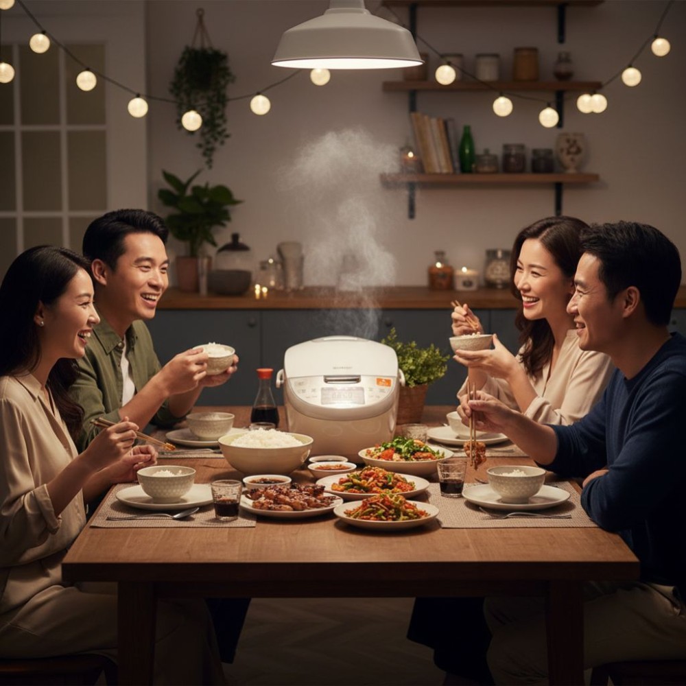 Nồi cơm điện tử Sharp 1.8 lít KS-COM193EV-GL - Hàng chính hãng