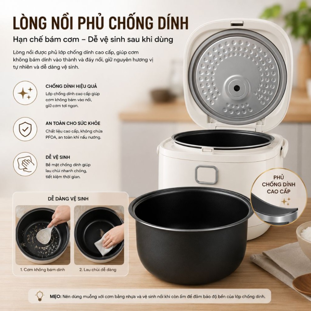 Nồi cơm điện tử Sharp 1.8 lít KS-COM193EV-GL - Hàng chính hãng