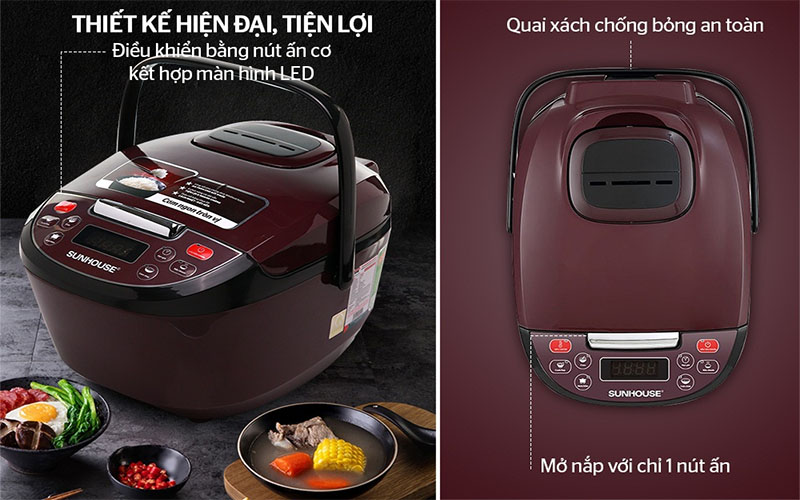 Nồi cơm điện tử Sunhouse SHD8909 - Hàng chính hãng