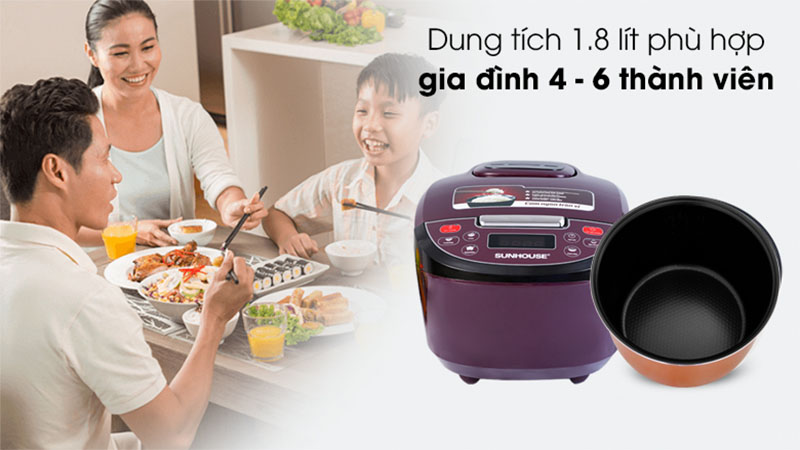 Nồi cơm điện tử Sunhouse SHD8909 - Hàng chính hãng