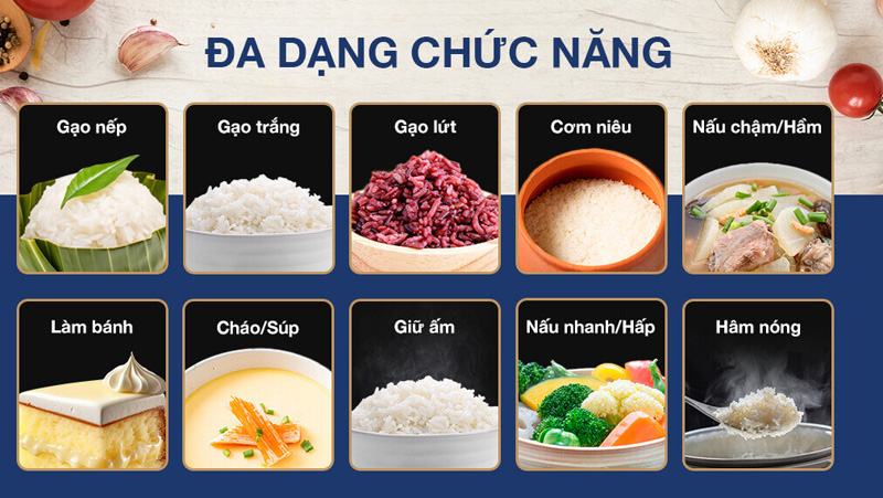 Nồi cơm điện tử Tefal 1.8 lít RK737868 - Hàng chính hãng