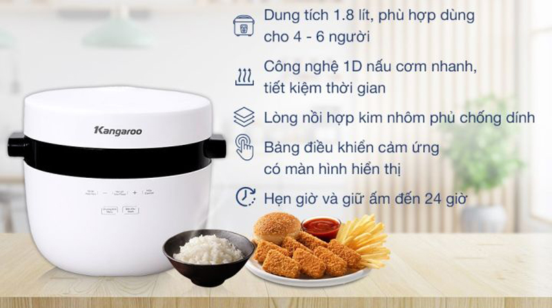 Nồi cơm điện tử Kangaroo KG18DR9 - Hàng chính hãng