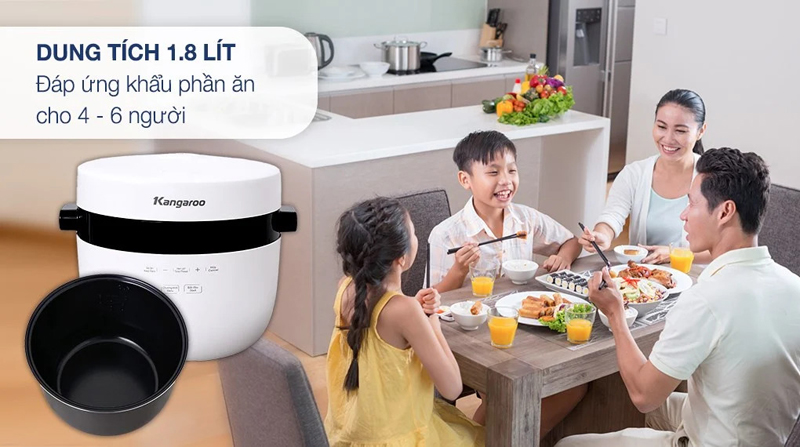 Nồi cơm điện tử Kangaroo KG18DR9 - Hàng chính hãng