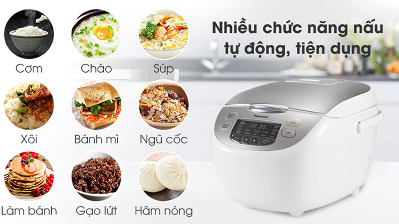 Nồi cơm điện tử Panasonic SR-CX188SRAM - 1.8 lít - Hàng chính hãng