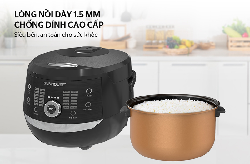 Nồi cơm điện tử Sunhouse SHD8911 - Hàng chính hãng