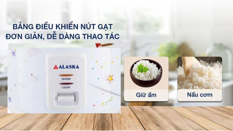 Nồi cơm điện nắp rời Alaska 1.5 lít CR-15 - Hàng chính hãng