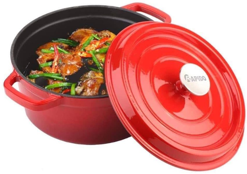 Nồi gang đúc 20cm Rapido RK20-RD - Hàng chính hãng