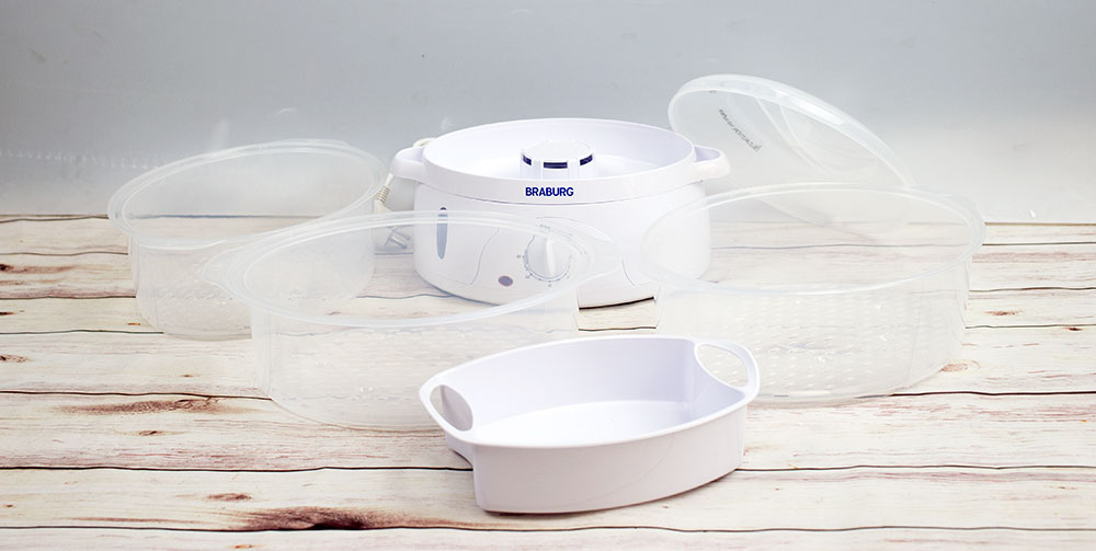 Nồi hấp điện 3 tầng Braburg B3K - Hàng chính hãng