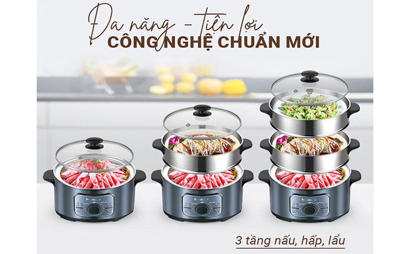 Nồi hấp điện đa năng Nagakawa NAG3310 - Hàng chính hãng