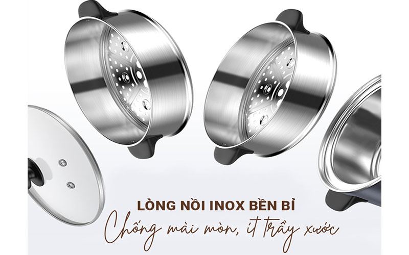 Nồi hấp điện đa năng Nagakawa NAG3310 - Hàng chính hãng
