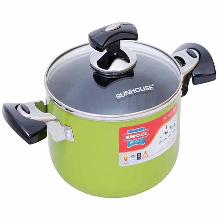Nồi hợp kim nhôm đáy từ Sunhouse SHG14124 - Hàng chính hãng