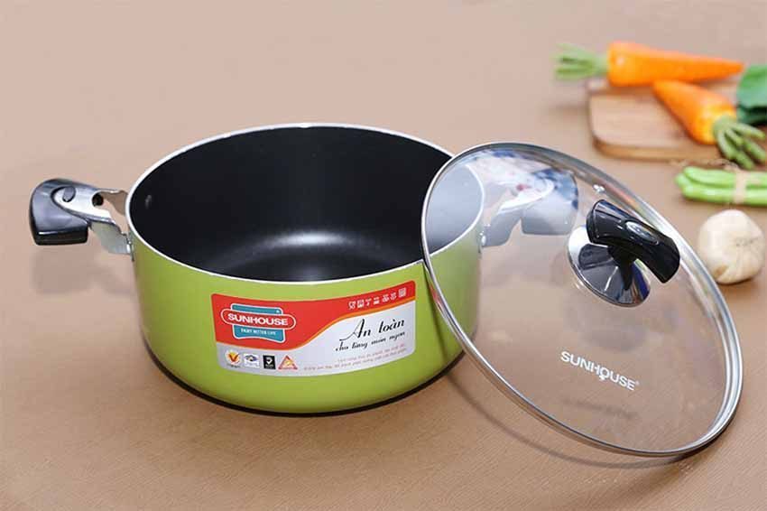 Nồi hợp kim nhôm đáy từ Sunhouse SHG14124 - Hàng chính hãng