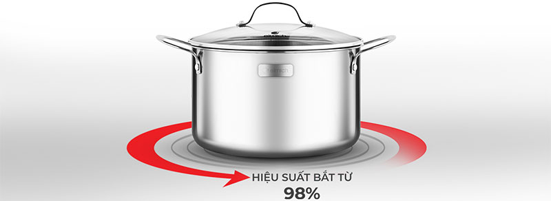 Nồi inox cao cấp 3 lớp đáy liền Elmich Trimax 2353732 - Hàng chính hãng