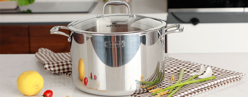 Nồi inox 3 lớp cao cấp đáy liền Elmich Trimax XS EL 3746 size 18cm - Hàng chính hãng