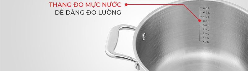 Nồi inox 3 lớp cao cấp đáy liền Elmich Trimax XS EL3749 size 26cm - Hàng chính hãng