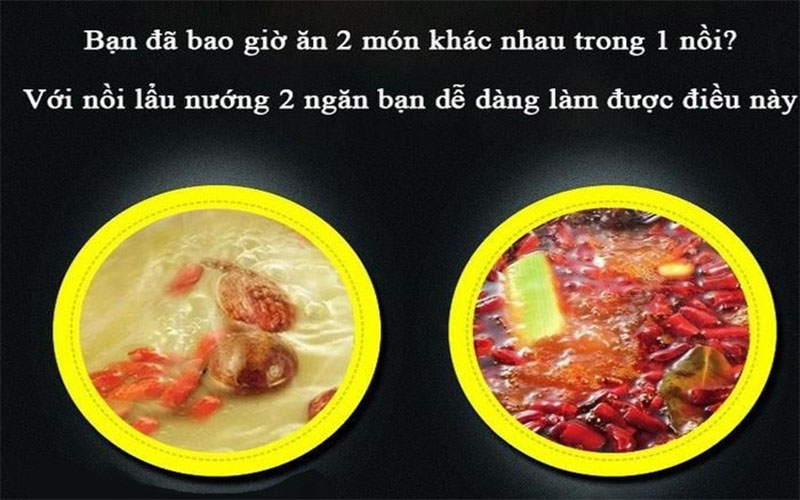 Nồi lẩu điện 2 ngăn Perfect PF-A2N - Hàng chính hãng