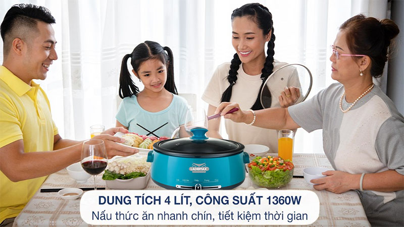 Nồi lẩu điện Ladomax HA-238 - Hàng chính hãng