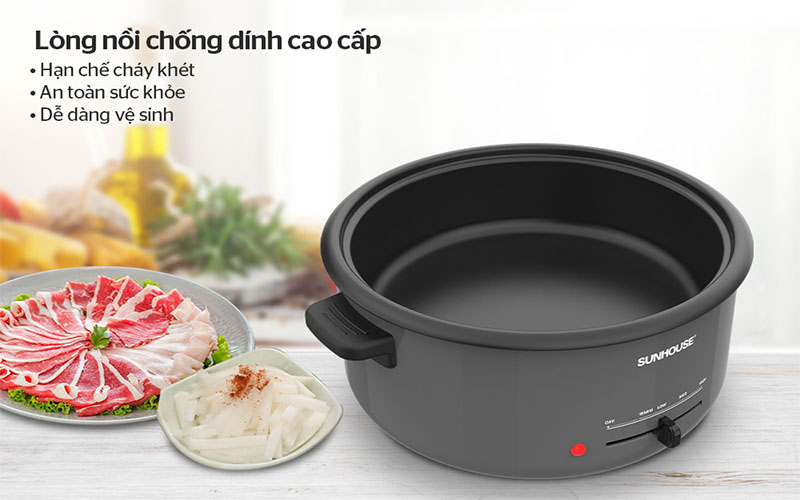 Nồi lẩu điện Sunhouse SHD4523 - Hàng chính hãng