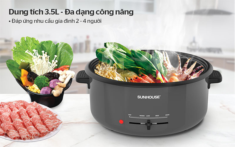 Nồi lẩu điện Sunhouse SHD4523 - Hàng chính hãng
