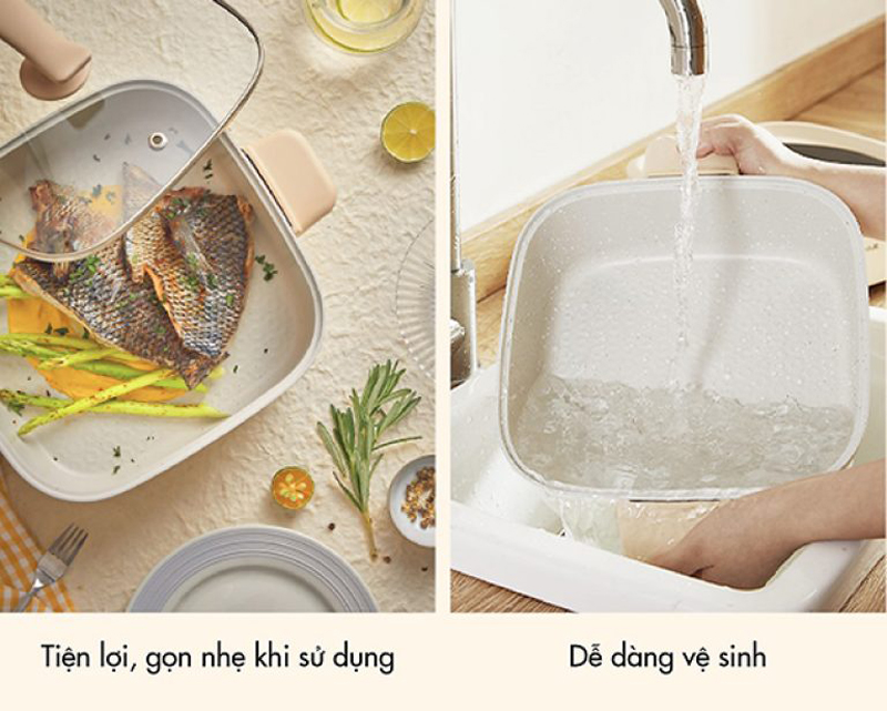 Nồi lẩu điện đa năng 7 in 1 Bear DHG-C40M1 - Hàng chính hãng