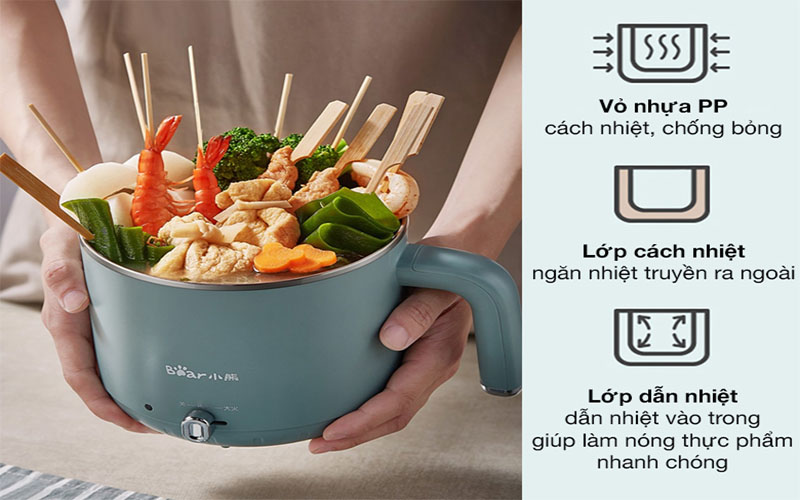Nồi lẩu điện đa năng Bear DRG-D12M5 - Hàng chính hãng