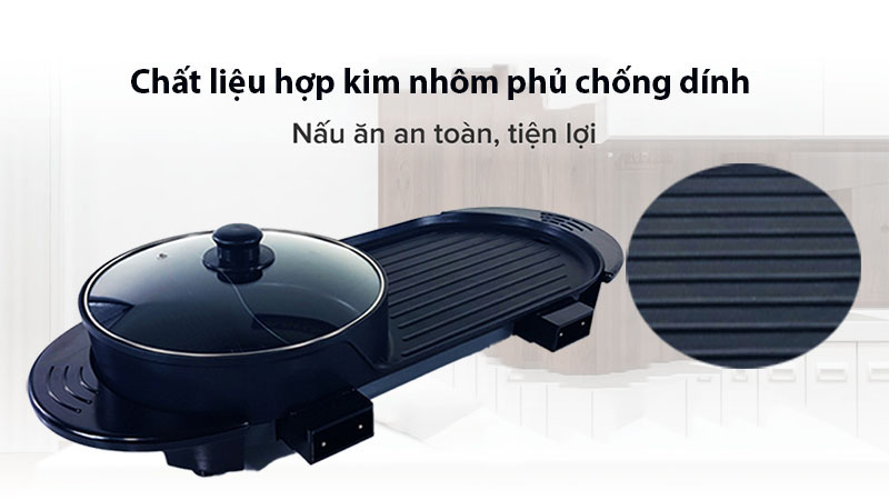 Bếp lẩu nướng đa năng Kangaroo KG2400EH - Hàng chính hãng
