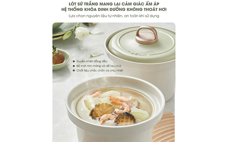Nồi nấu chậm Bear SB-NNC20 - Hàng chính hãng