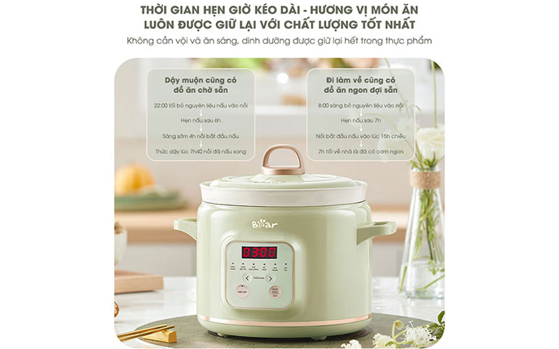 Nồi nấu chậm Bear SB-NNC20 - Hàng chính hãng