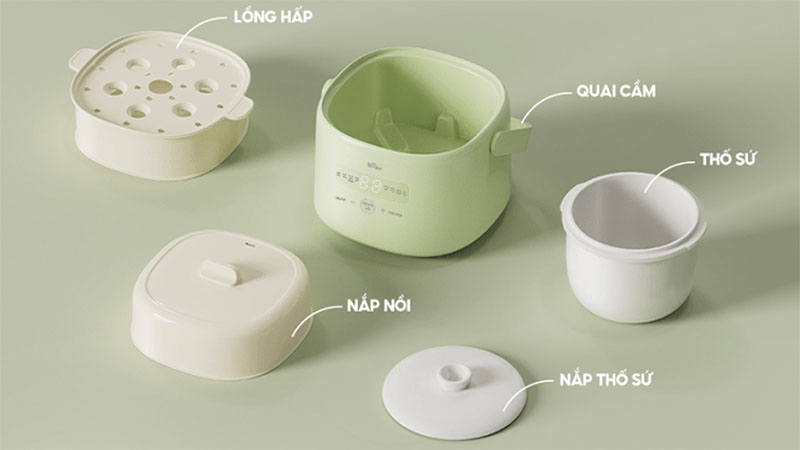 Nồi nấu chậm Bear SC-4H10E - Hàng chính hãng