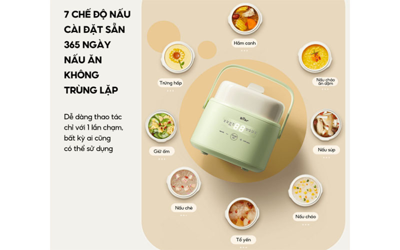 Nồi nấu chậm Bear SC-4H10E - Hàng chính hãng