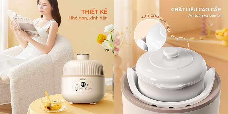Nồi nấu chậm Unie USC08W - Hàng chính hãng