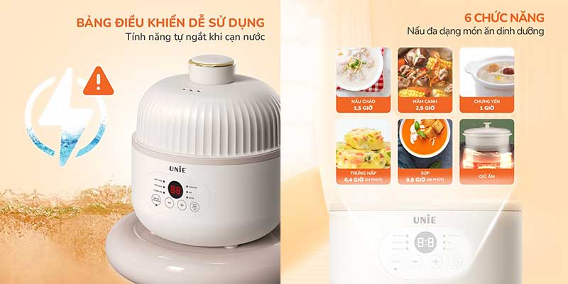 Nồi nấu chậm Unie USC08W - Hàng chính hãng