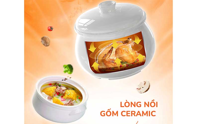 Nồi nấu chậm Unie USC10W - Hàng chính hãng