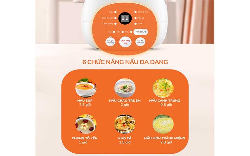 Nồi nấu chậm Unie USC10W - Hàng chính hãng