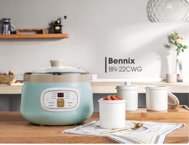 Nồi nấu chậm đa năng Bennix BN-22CWG  - Hàng chính hãng