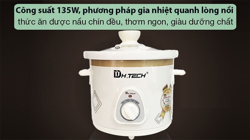 Nồi nấu chậm điện H.TECH HTSC-1.5S - Hàng chính hãng