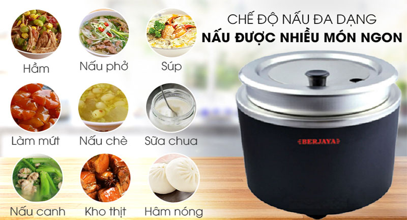 Nồi nấu súp dùng điện Berjaya BJY-11SK-BK - Hàng chính hãng