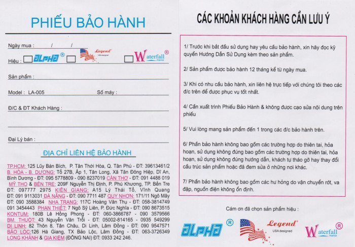 Quạt hơi nước Legend LA-005 - Hàng chính hãng