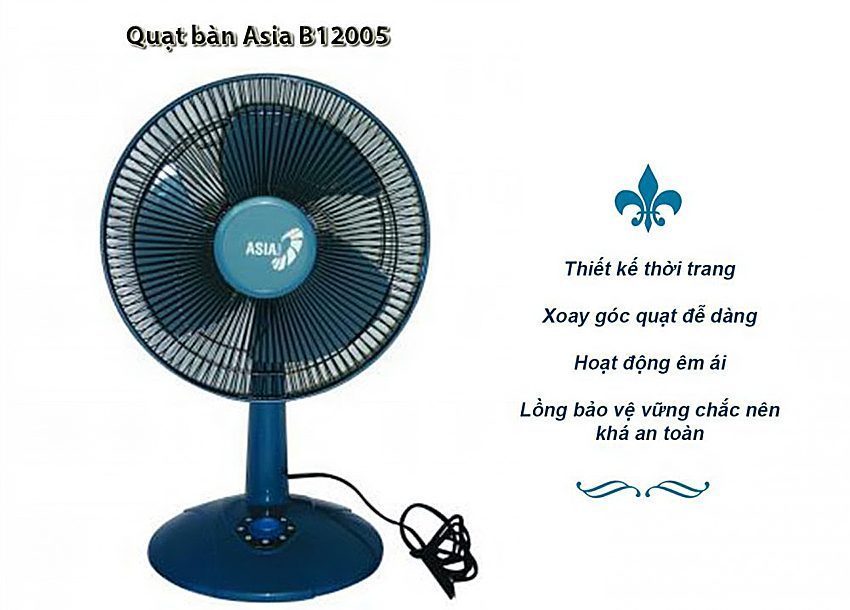 Quạt bàn Asia B12005 - Hàng chính hãng