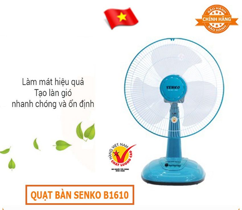 Quạt bàn Senko B1610 - Hàng chính hãng