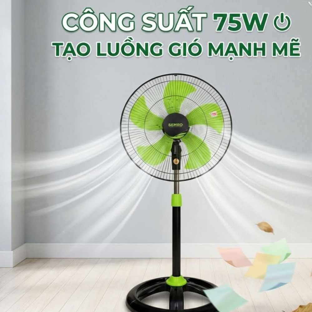 Quạt điện đứng Senko DCN1801-75W - Hàng chính hãng