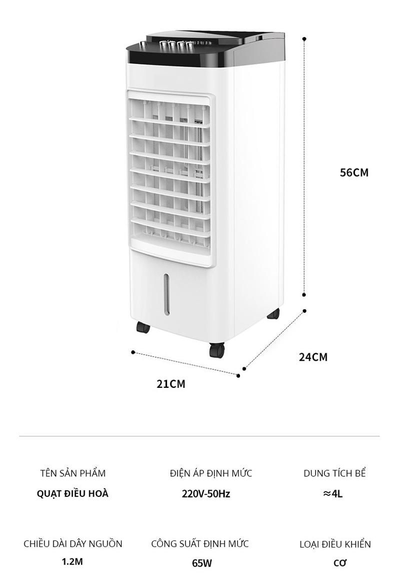 Quạt điều hoà mini Kaisavilla JD-8096 - Hàng chính hãng